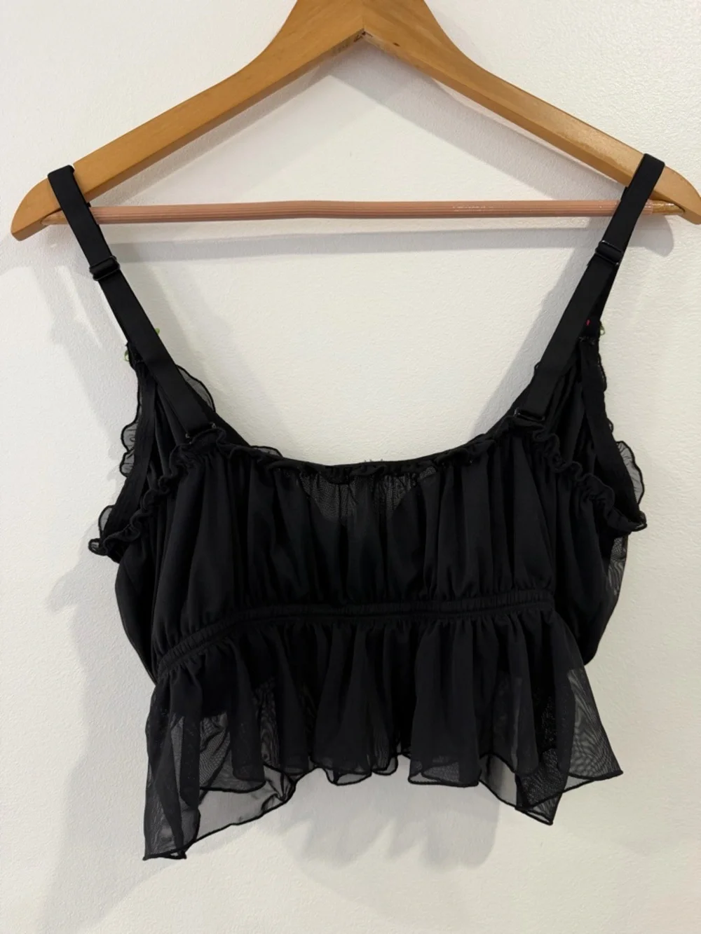 Parade Black Mesh Bralette XL‎ Rose Lingerie Coquette